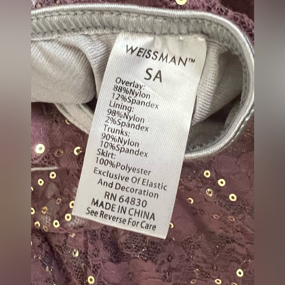 Weissman Ballet Dance Costume Purple/Gray Small A… - image 3